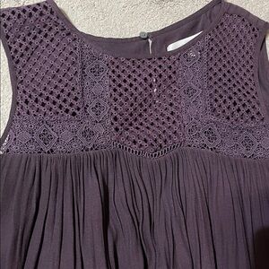 Loft Sleeveless Dress Loft Dress Crochet Detail